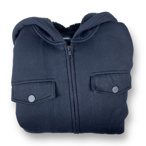 Tony Hawk Full Zip Hoodie Youth Sz XL Black Sherpa Lined Pockets Hooded Jacket - Picture 2 of 8
