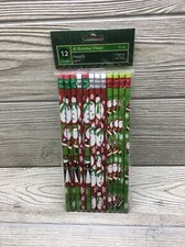 One package total of 12 Christmas Pencils Holiday Time Snowman Santa Penguin New