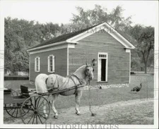 1963 Press Photo Horse and carriage outside doctor's office at Henry Ford Museum