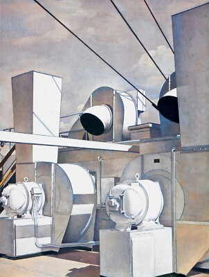 Charles Sheeler: Upper Deck 22x30 Archival Quality Fine Art Print
