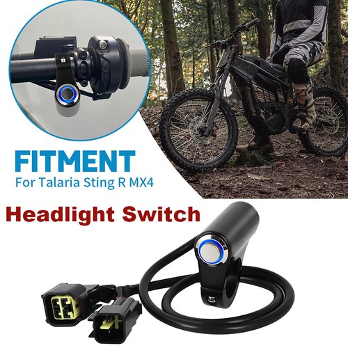 Front Headlight Light Switch with Blue Light For Talaria Sting R MX4 Plug-N-Play - Picture 1 of 8