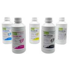 CALCA DTF INK PRO Direct to Transfer Film Ink CMYK+2W *1L for Epson Printer