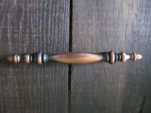 VTG Antique Copper Tone Cabinet Pull Handle 5.5" Colonial ILCO UNICAN - Picture 2 of 2