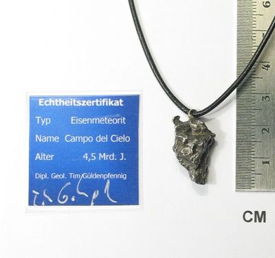Meteorit Campo Del Cielo / Anhänger Mit Lederband / Sternschnuppe - Foto 9