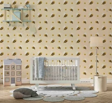 3D Honey Bee Seamless Wallpaper Wall Mural Removable Self-adhesive Sticker319