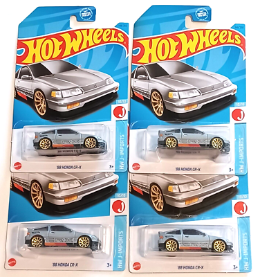 Hot Wheels Honda CR-X '88 HW J-Imports JDM 2023 Lot of 4 Cars | eBay