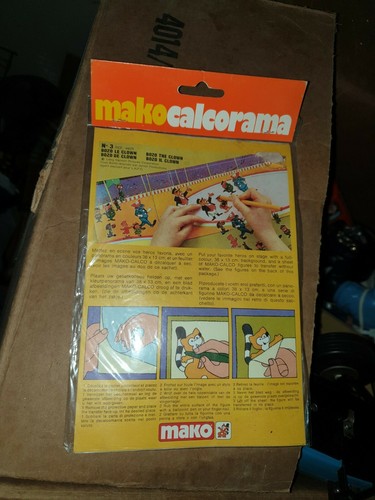 RARE AUTOCOLLANTS CALCORAMA MAKO BOZO LE CLOWN 1973 NEUF NEW - Picture 3 of 4