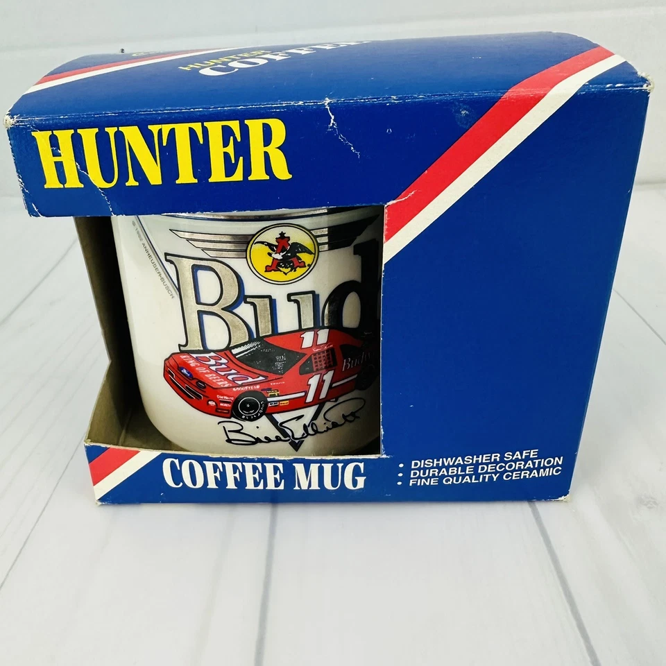 NASCAR Bill Elliot Ceramic #11 Budweiser Coffee Mug Hunter 1992 - Image 2 of 4