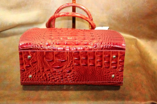 BRAHMIN NEW ADRIAN MELBOURNE COLLECTION RADIANT RED SATCHEL BAG - Picture 6 of 8