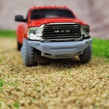 1:64 Scale 3D Printed 5th Gen Ram 3500 Aftermarket Front Bumper Greenlight Truck