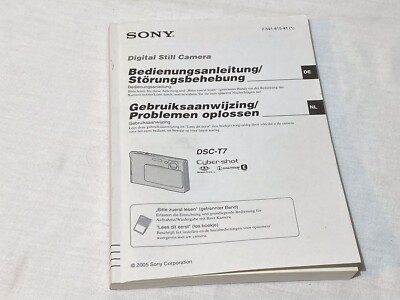 Bedienungsanleitung Gebrauchsanweisung Sony DSC-T7 (DE/NL) Störungsbehebung