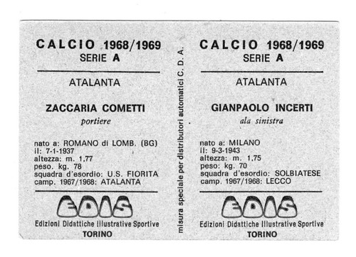 FIGURINA CALCIATORI EDIS 1968/69 DA DISTRIBUTORE AUTOMATICO SCEGLI NELLA LISTA - Picture 3 of 43