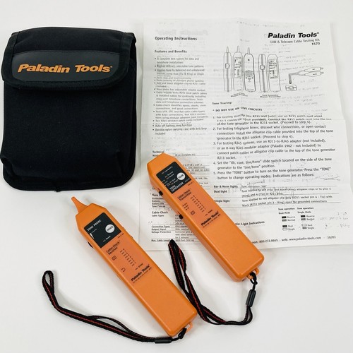 Paladin Tools Lan & Telecom Cable Testing Tools 1573 In Case Work Great
