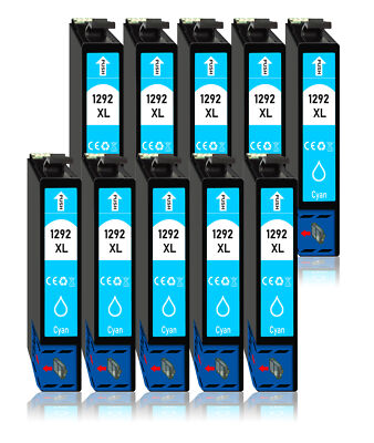 10 XL Patronen  Cyan für Epson  WF-3520 WF-3010 WF-7525 WF-7515 WF-7015