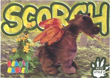 TY Beanie Babies BBOC Card - Series 3 Common - SCORCH the Dragon - NM/Mint