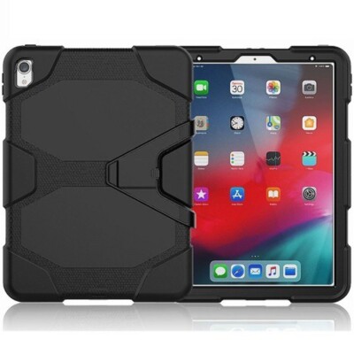 Heavy Duty Case With Kickstand BLACK for iPad Pro 12.9  2018/2020