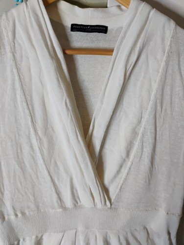Peruvian Connection White Maxi Dress Large V Neck Sleeveless 100% Pima Cotton XL - Picture 6 of 10