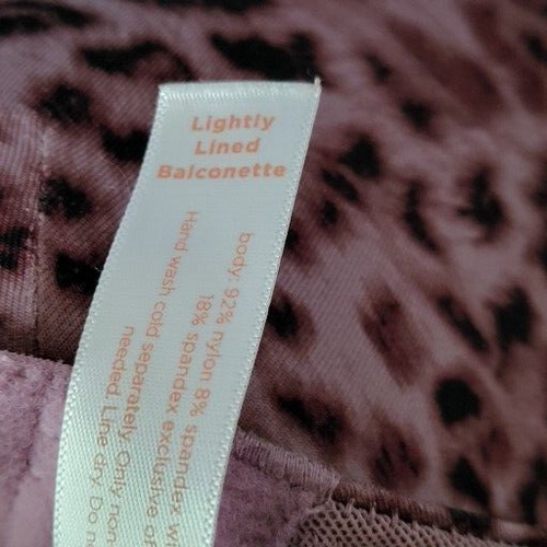 Cacique Women's Foam Cups Underwire Lightly Lined multicolor animal print 44C - Picture 8 of 8