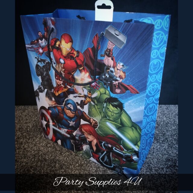 Marvel Avengers Large Gift Bag/Boys/Dad/Father's Day/Thor/Iron Man/Birthday 32cm