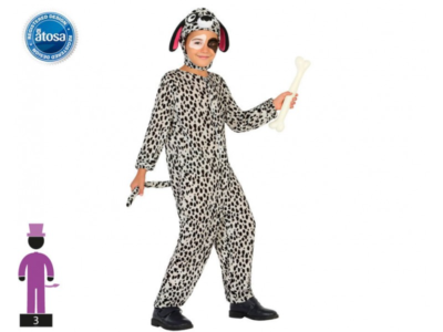 Costume cane dalmata bambino vestito animale cucciolo bianco e