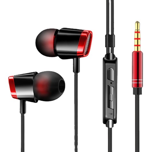Ohrhörer In Ear Kopfhörer mit Mikrofon 3,5 mm kabelgebunden Ohrhörer für iOS und Android - Bild 4 von 22