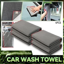 x4 Car Drying Towel Suede& Coral Fleece Double-sided Clean Cloth Super Absorbent