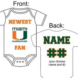 miami hurricanes onesie