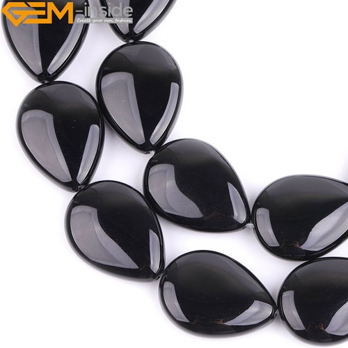Natural Drip Coin Black Agate Gemstone Loose Beads For Women Jewelry Making 15'' - Picture 29 of 71