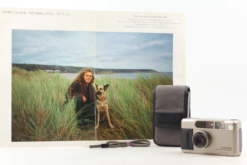 [Opt MINT / Case] Contax T2 Titan Silver 35mm Point Shoot Film camera from JAPAN