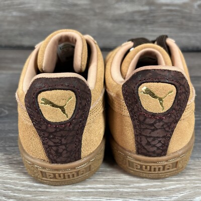 PUMA Sneakers Mens 11 Suede Classic Low 360851 03 Brown Athletic Casual Shoes Puma Men 360851-03 Brown Suede Low Top Lace Up Round Toe  main image 3