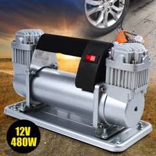 Heavy Duty Double Cylinder Pump Air Compressor Car Auto Tire Inflator 150PSI 12V