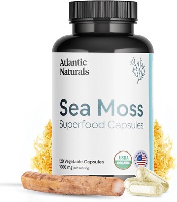 Atlantic Naturals Sea Moss Superfood Capsules - 120 Ocean Sea Moss Capsules