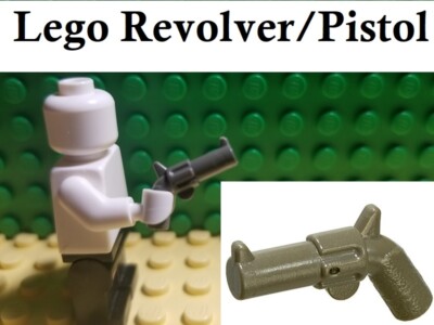 LEGO Pistol Dark Gray Western Cowboy Weapon Revolver Minifigure Battle Gear 