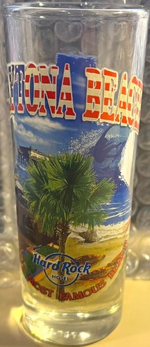 Hard Rock Hotel DAYTONA BEACH 2021 4" SHOT GLASS City Tee USA Country Colors New - Picture 2 of 4