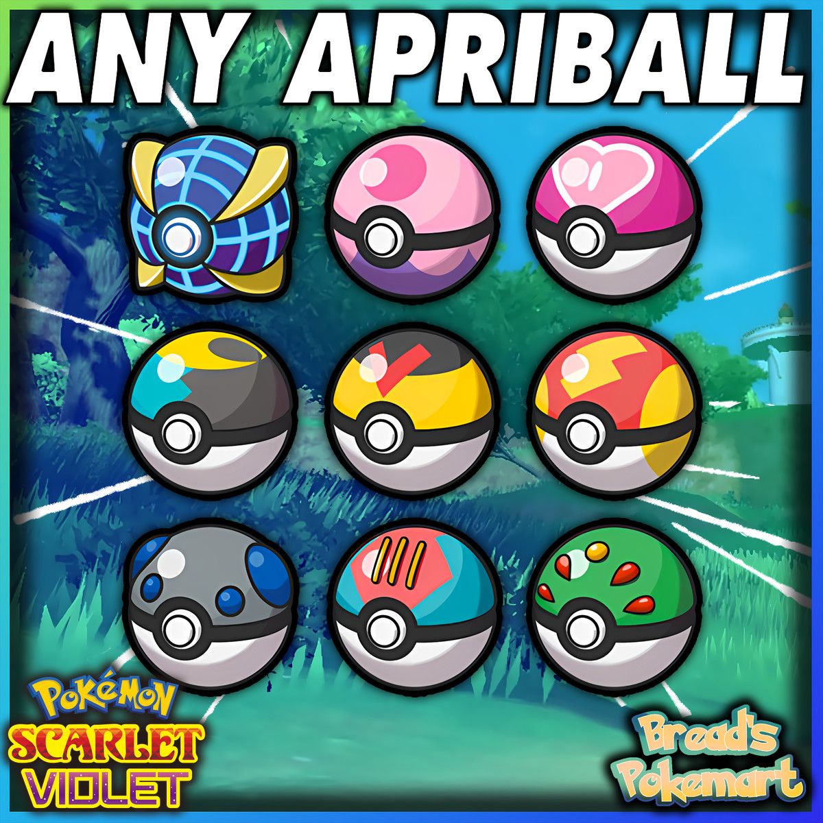 Pokemon Scarlet & Violet 🚀Any Item,Ability Patch, TM, Gold Bottle  Cap,Apriballs