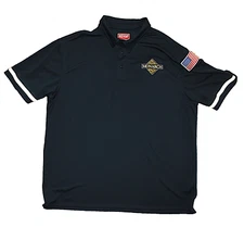 🦋 Red Kap Monarch Distributing Polo Shirt – Black – XL – Reflective Stripes