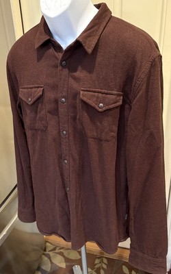John Varvatos Western Snap Shirt-Brown-Large