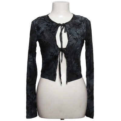 Disturbia, Top, Größe: 34, Schwarz/Grau, Acryl/Elasthan/Polyester, Print #Duf