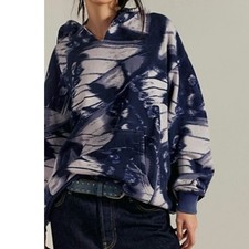 Free People We The Free It's A Vibe Butterfly Print Hoodie Top Oversize L 287172