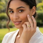 925 Sterling Silver Ring Heart 5mm Green Natural Peridot Gemstone Zircon Women — photo 5