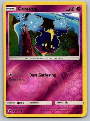 Cosmog 64/149 Common SM Base Set Pokemon Reverse Holo Near Mint
