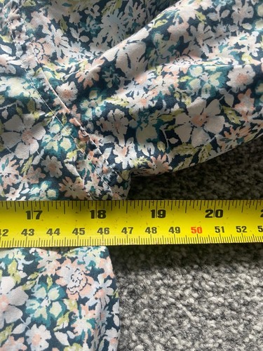 Camisa Orvis Mujer Talla UK 10 Multicolor Floral Manga 3/4 Algodón Ligera - Imagen 7 de 8