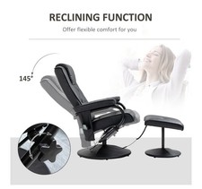 Reclining Massage Chair with Heat Function and Footstool
