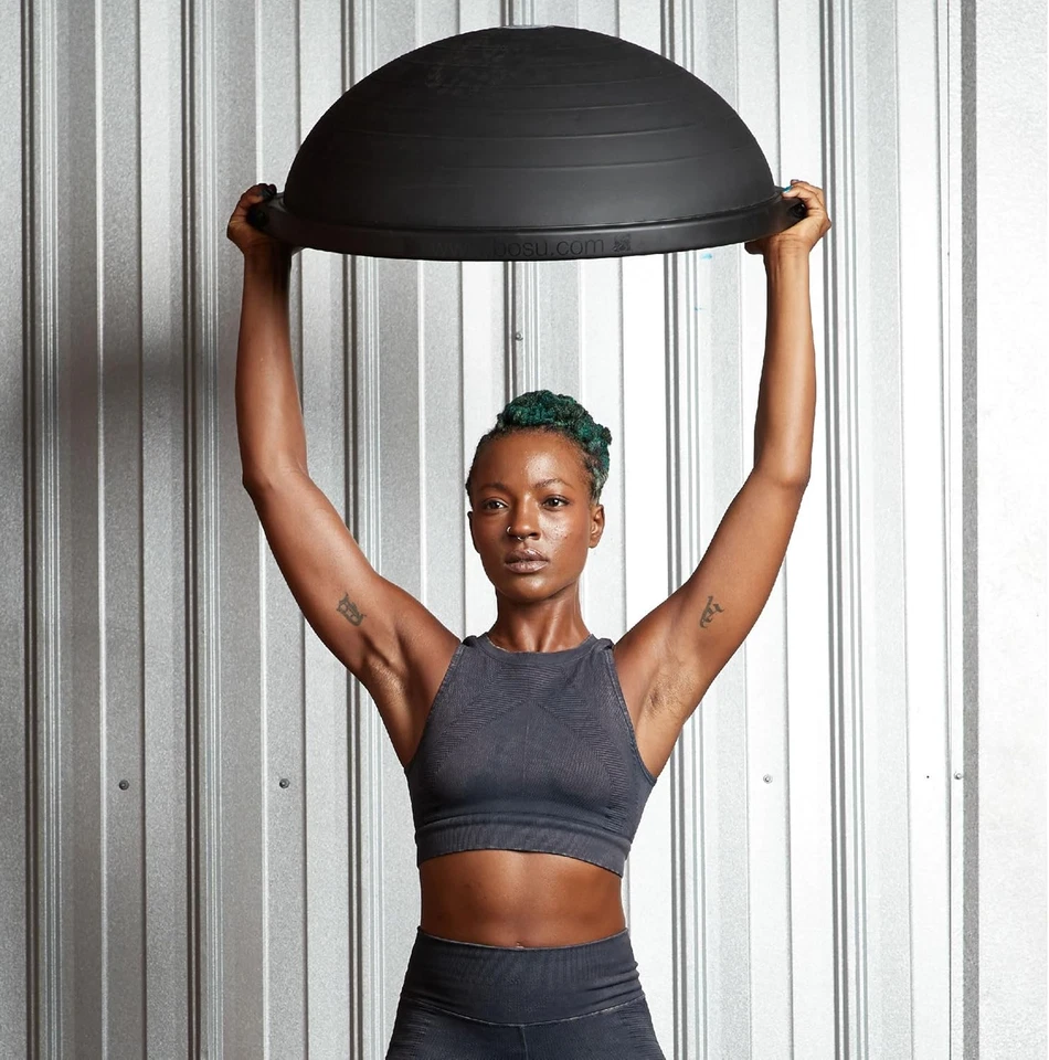 Bosu Balance Ball Exercise Trainer, Home Gym Equipment w/ Guided Workouts & Pump - Image 4 of 4