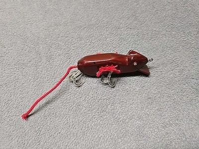 Vintage Hand Carved Handmade Wooden Mouse Fishing Lure | eBay