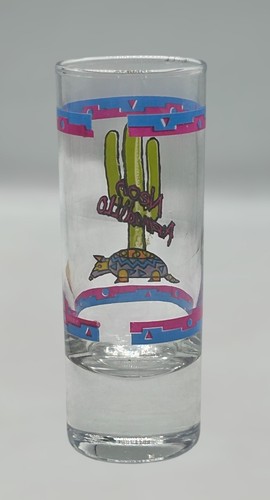 Neon Armadillo Tall Shot Glass Shooter Souvenir Collectible - Picture 3 of 8