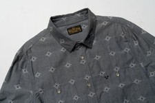 Men True Religion Shirt Grey Cotton 38 / M / 46