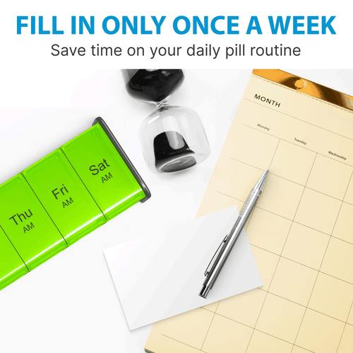 Extra Large Pill Organizer  XXL Pill Box 7 Day   Weekly Pill Organizer with AM - Picture 7 of 8