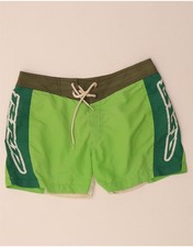 RRD Mens Graphic Swimming Shorts Medium Green Colourblock Polyester CM13