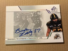 Brandon Revenberg 2025 Upper Deck CFL Game Used Autograph Hamilton Tiger Cats #2